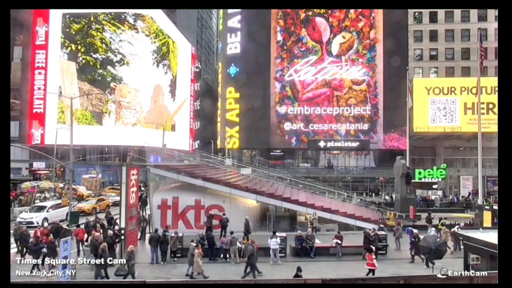 Il Progetto dell'Abbraccio a Times Square (NYC)